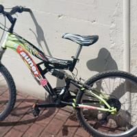 mountain bike bi-ammortizzata 24 pollici