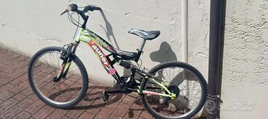 mountain bike bi-ammortizzata 24 pollici