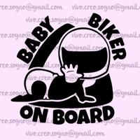 Adesivo moto "baby biker on board"