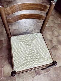 sedie in legno  impagliate