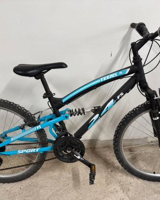 mountain bike mtb 24 pollici biammortizzata