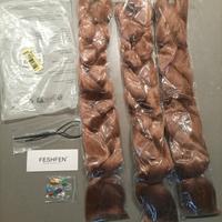 3 extensioni trecce Feshfen 60 cm castane