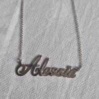 catenina argento con nome alessia 