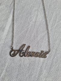 catenina argento con nome alessia 