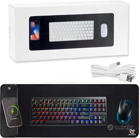 Tappeto Mouse XXL Gaming con Ricarica Wireless 15w