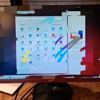 Monitor AOC con supporto da tavolo.