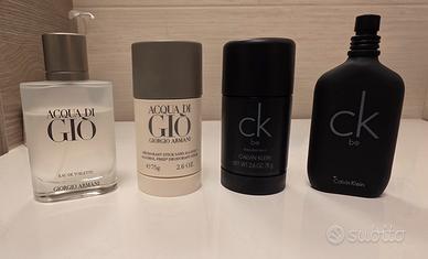 Lotto Acqua di Giò Armani + CK Be Calvin Klein usa
