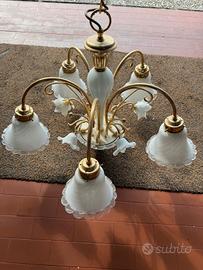 4 lampade da soffitto in vetro – stile classico