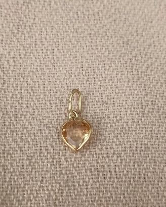 ciondolo in oro giallo 18 kt con topazio 