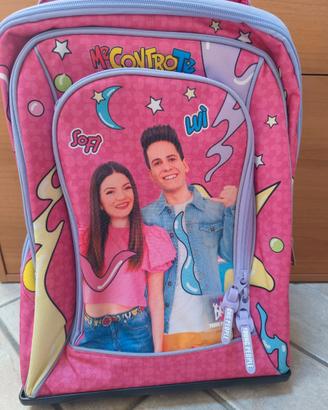 Zaino Trolley + Astuccio 3 Zip "Me Contro Te"