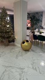 Pattumiera soldi design sfera metal oro nuovo