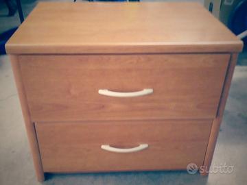 Comodino moderno a 2 cassetti