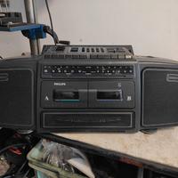 radio stereo Philips cassette  turbo bass 