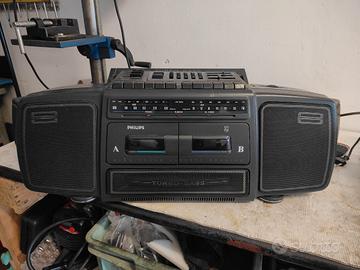 radio stereo Philips cassette  turbo bass 
