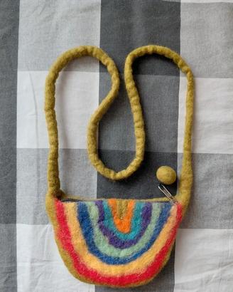 👜 borsa borsetta tracolla in feltro artigianale