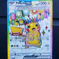 Pikachu ex full art teracristal scintille folg.