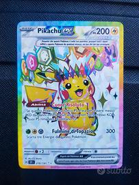 Pikachu ex full art teracristal scintille folg.