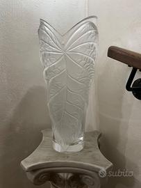 Vaso in cristallo e vetro Lalique anthurium