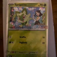 Carta pokemon promo spirigatito orizzonti