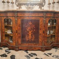 Consolle vintage anni 60 con vetrina