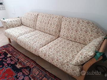 Divano Letto 3 posti in Legno Massello - Stile Rus