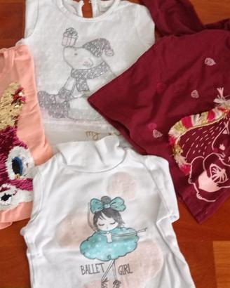 Magliette 12 mesi mezza stagione manica lunga