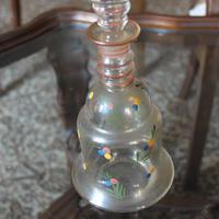Vintage glass Bottiglia vetro sbalzo decori fiori