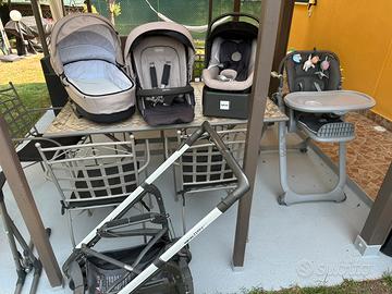 Trio inglesina zippy pro  seggiolone chicco