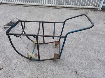 carrello carretto fusto olio 200litri 