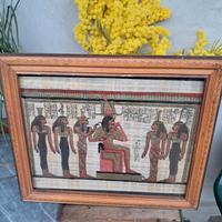 Stampa con cornice in legno vintage antico Egitto