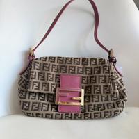 Fendi Mamma Forever Mini Zucchino Rosa e Beige