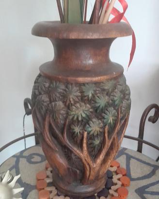Vaso Tailandese in legno originale