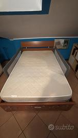 letto contenitore color noce 