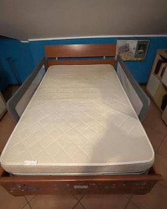 letto contenitore color noce 