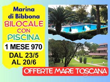 Mare Toscana Bilocale mese di giugno luglio agosto