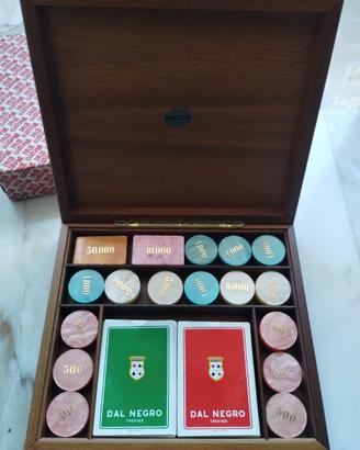 Cofanetto legno carte poker Dal Negro


