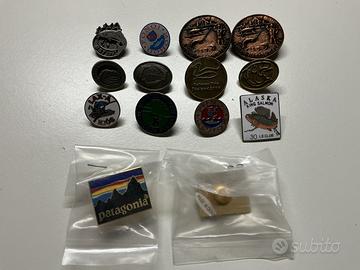 Pesca a mosca spille gilet zaino cappello