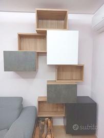 Pensile libreria moderna mobile con anta Ikea
