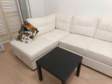 Divano angolare chaise longue + pouf estraibile