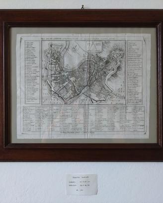 quadro incisione con mappa di verona