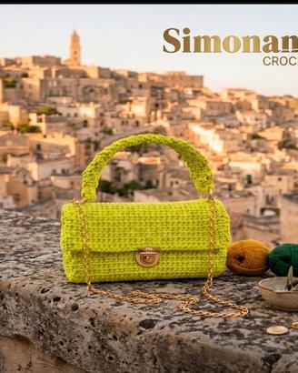 Borsa SIMONAMI CROCHET Lime Handmade 
