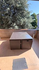 Tavolo esterno in rattan con 4 poltroncine