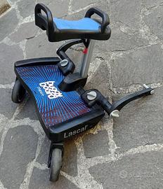 Pedana per passeggino con seduta blu