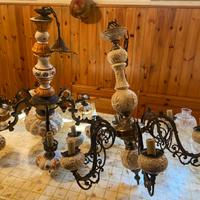 Lampadari d epoca ceramica vetro