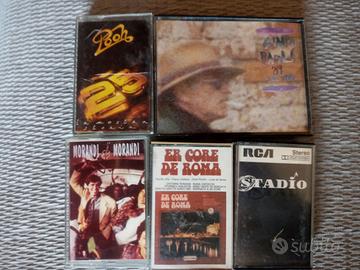 lotto 6 cassette musicali vintage