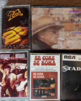 lotto 6 cassette musicali vintage