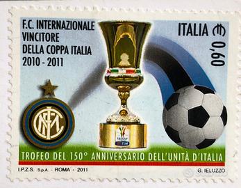 Francobollo Inter Coppa Italia 2010-11 anno 2011