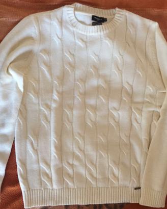 Maglione nuovo a girocollo bianco Markup man tg.XL