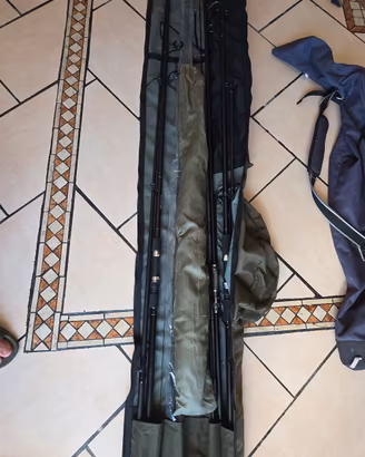 Set canne pesca carpfishing 3.50 mt
