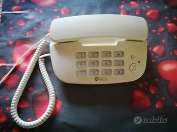 Telefono con tasti colore bianco